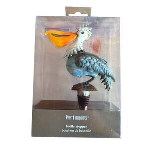 Pier 1 Imports pelican wine bottle stopper NIB